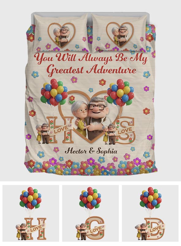 You Are My Greatest Adventure - Personalized Mouse Quilt Set
