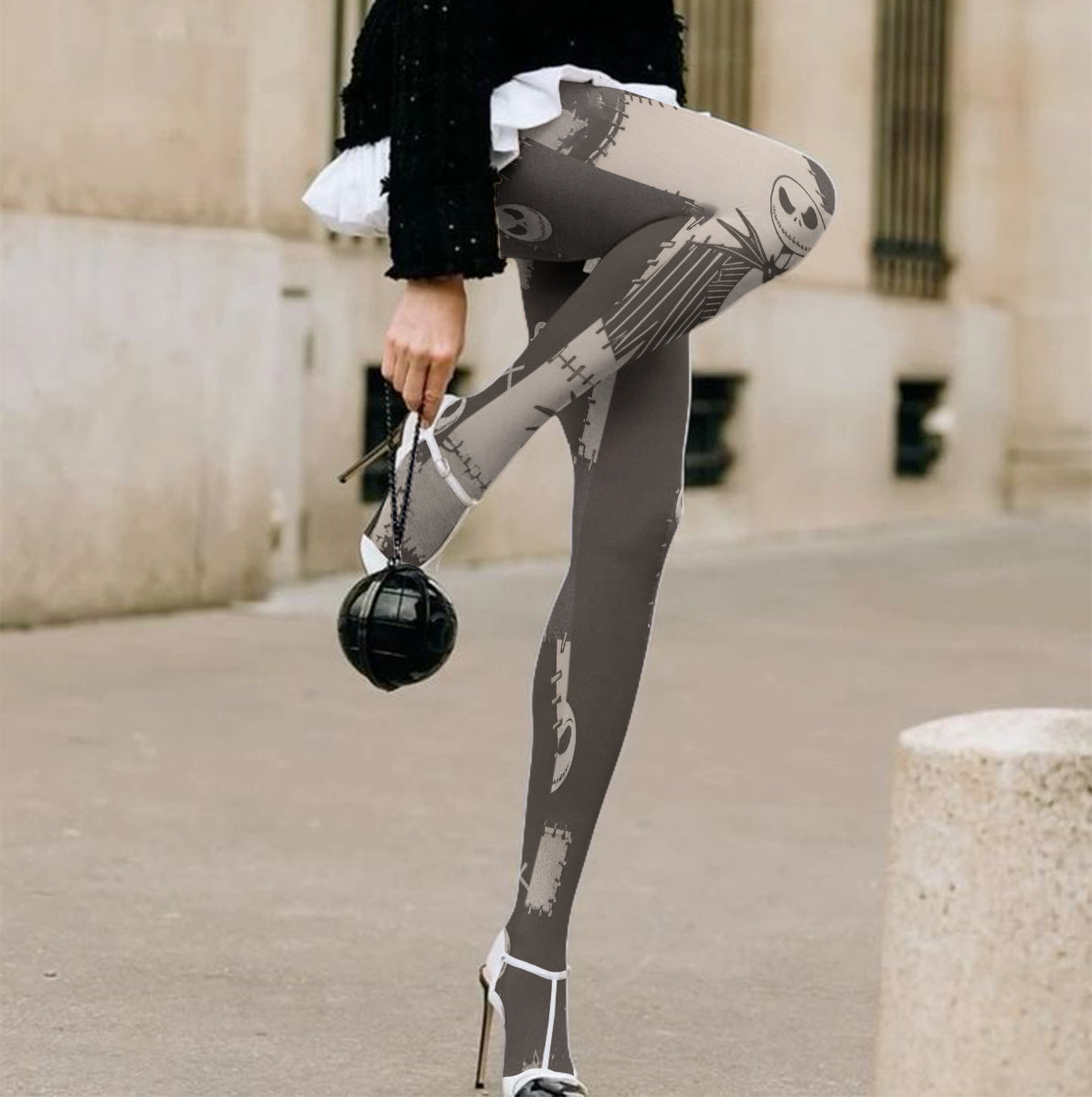 Nightmare Before Christmas, Gothic Style - Personalized Nightmare Women Pantyhose Tights