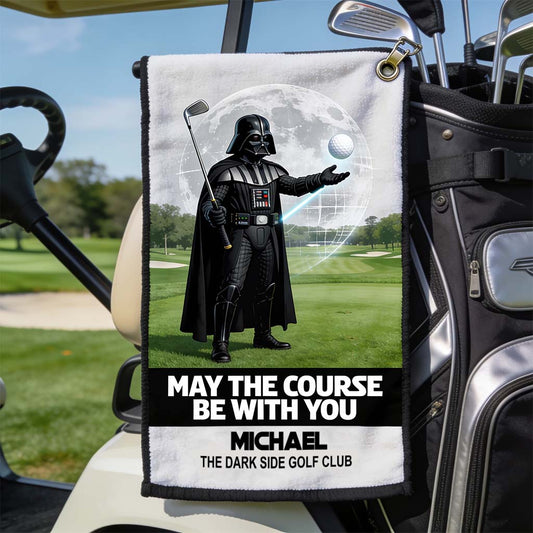 May The Course Be With You - Personalized The Force Golf Towel
