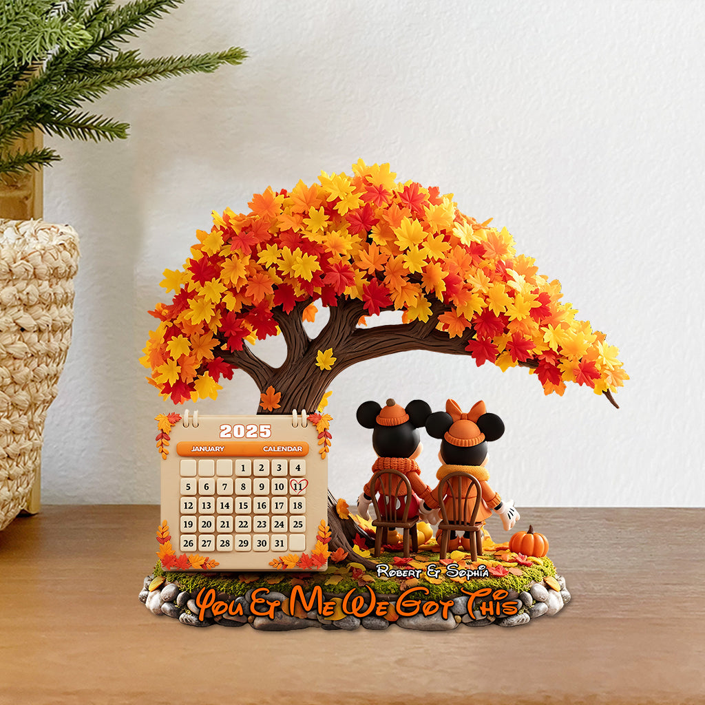 You & Me In The Most Beautiful Season - Personalized Mouse Custom Shaped Acrylic Plaque