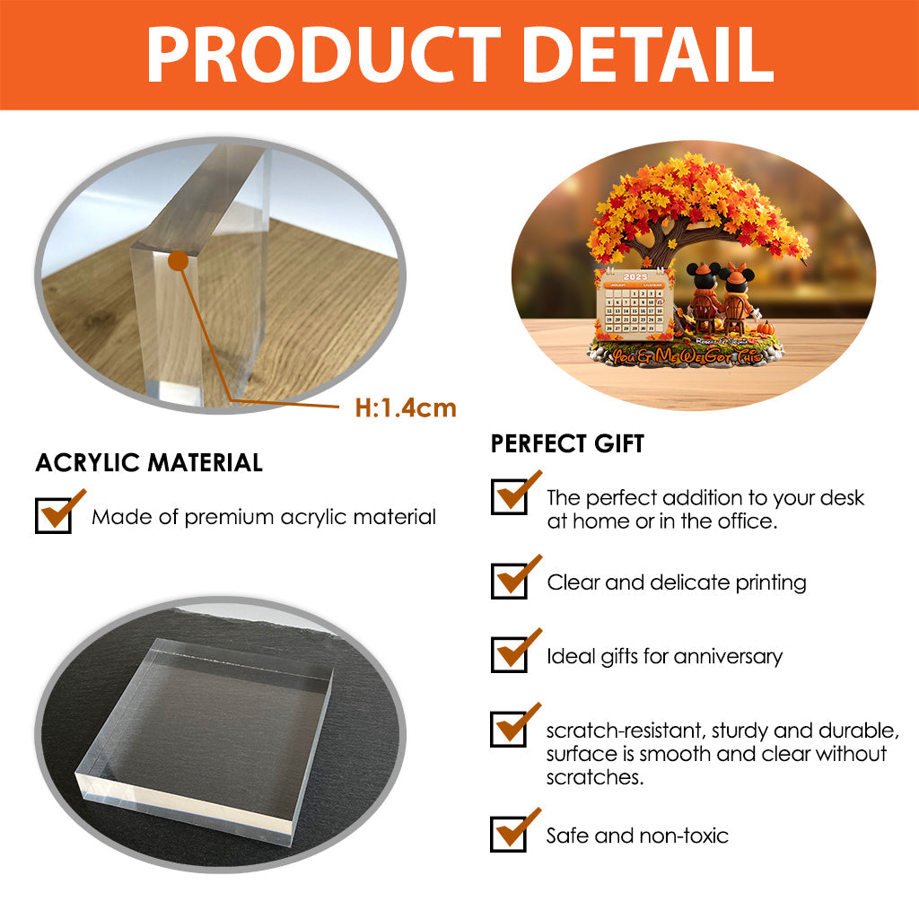 You & Me In The Most Beautiful Season - Personalized Mouse Custom Shaped Acrylic Plaque