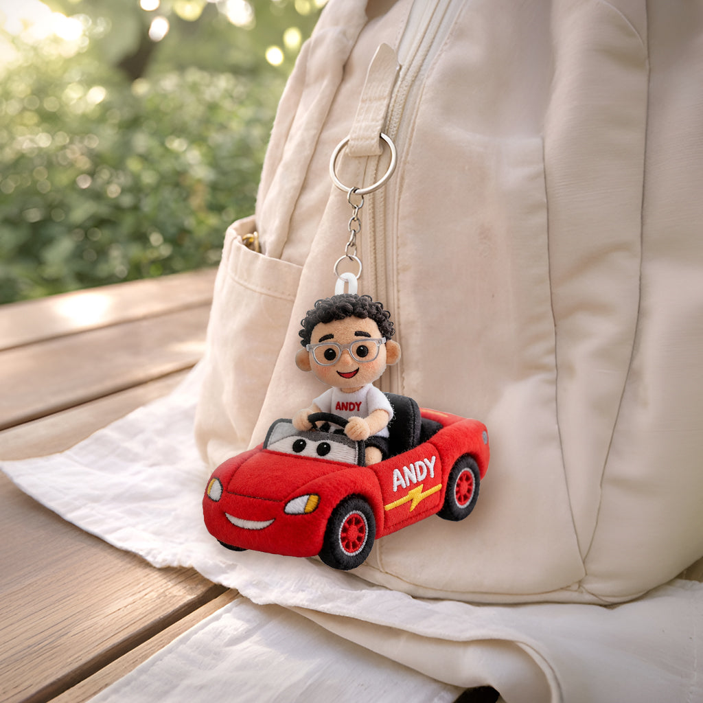 Ride Together - Personalized Racing Lover Plush Keychain