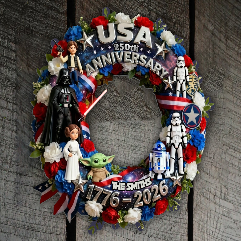 Darth Side America 250th Anniversary - Personalized The Force Cut Metal Sign