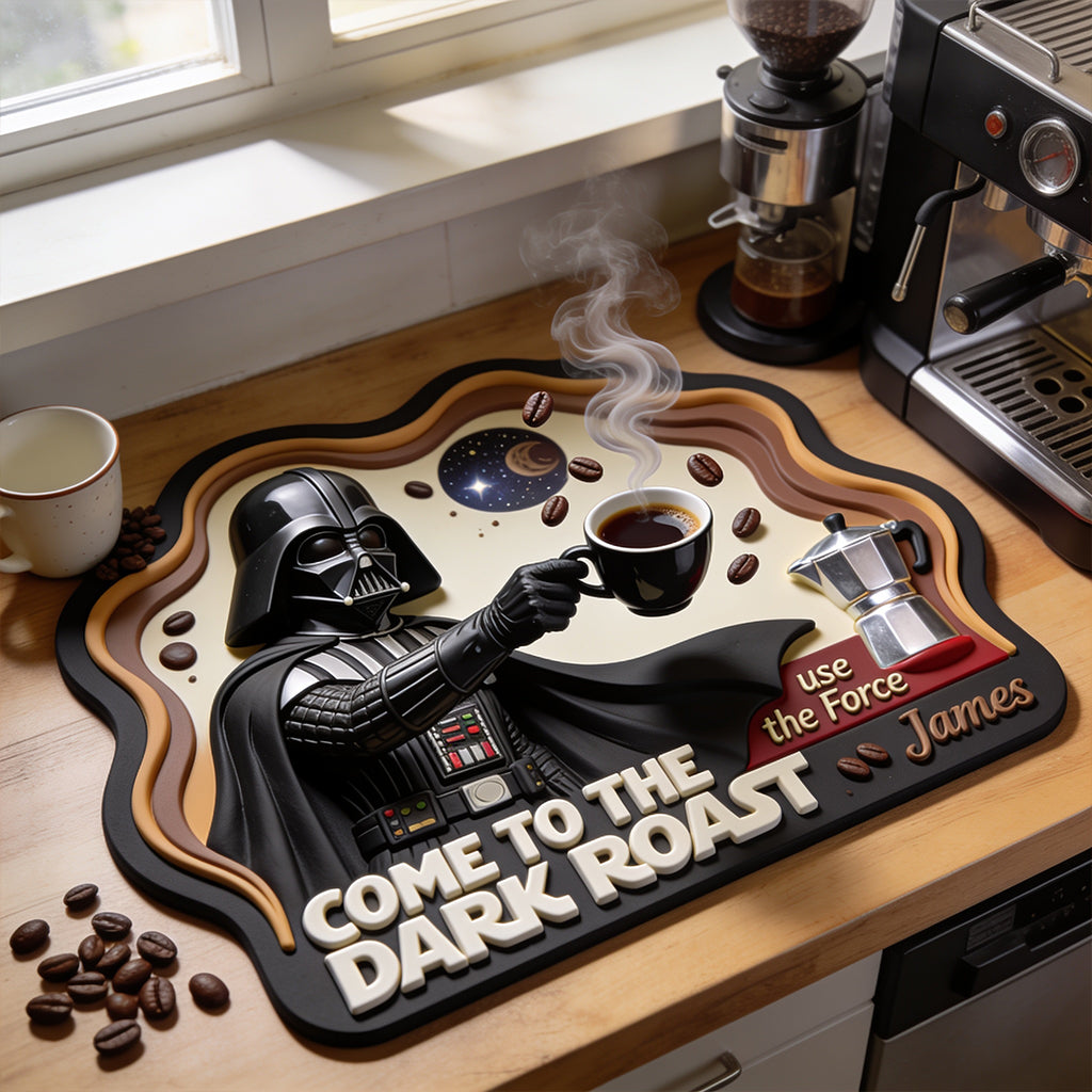 Come To The Dark Roast - Personalized The Force Drying Mat