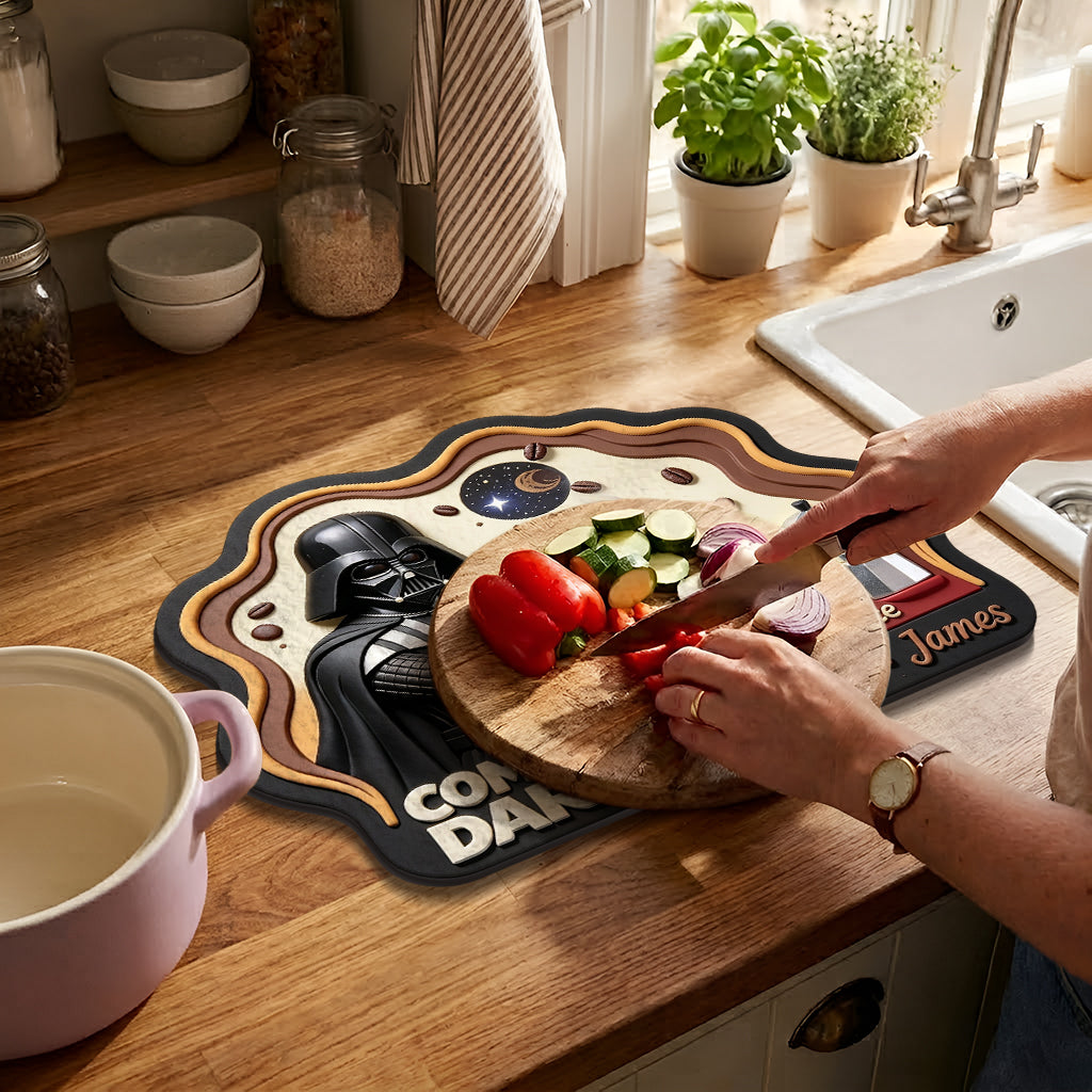 Come To The Dark Roast - Personalized The Force Drying Mat