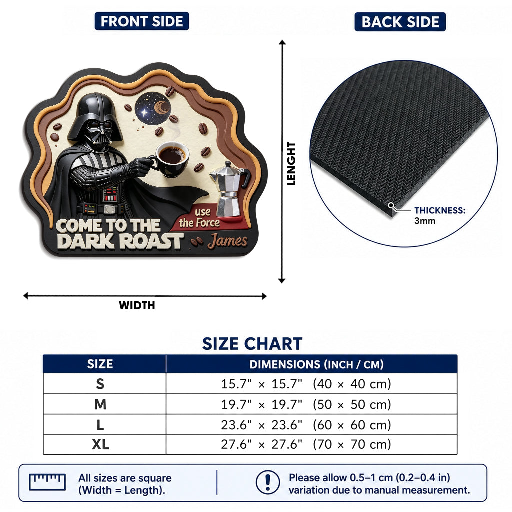 Come To The Dark Roast - Personalized The Force Drying Mat