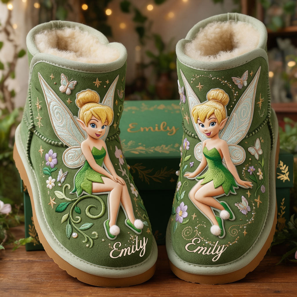 Magical Fairy - Personalized Flying Fairy Faux Fur Boot Slippers
