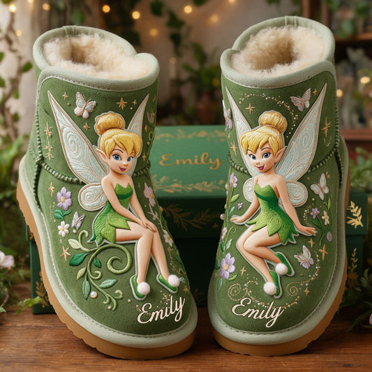 Magical Fairy - Personalized Flying Fairy Faux Fur Boot Slippers
