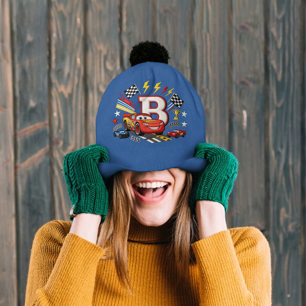 Little Racer Birthday Gift - Personalized Racing Lover Beanie Hat