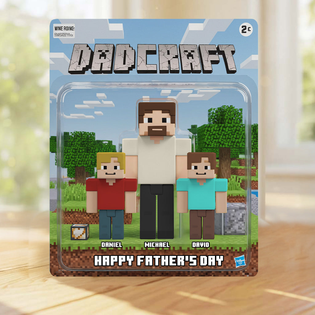 Dadcraft, Father's Day Gift For Game Dad - Personalized Father Custom Shaped Acrylic Plaque