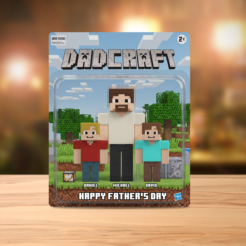 Dadcraft, Father's Day Gift For Game Dad - Personalized Father Custom Shaped Acrylic Plaque
