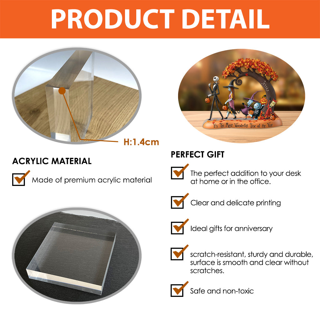 It's The Most Wonderful Time Of The Year - Personalized Nightmare Custom Shaped Acrylic Plaque