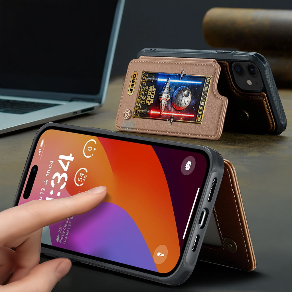 50th Anniversary - Personalized The Force Wallet Phone Case