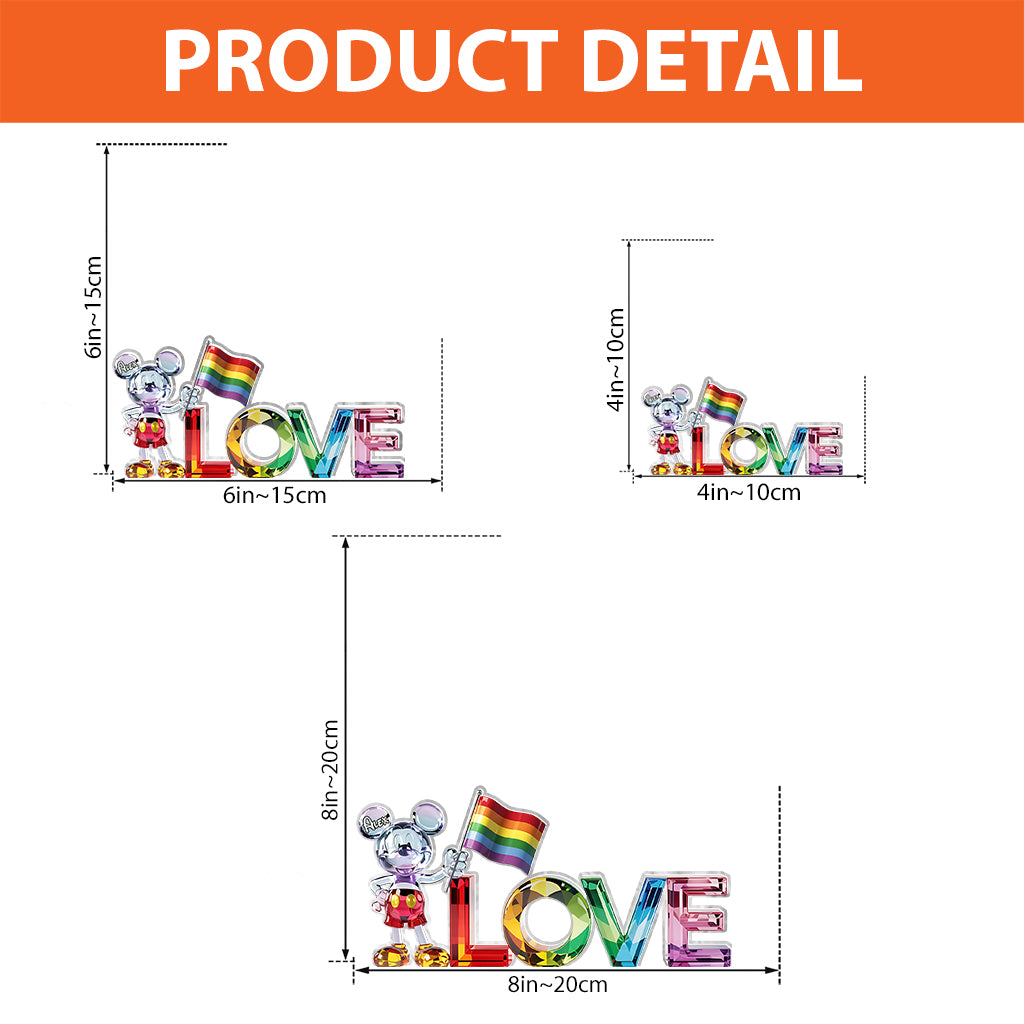 Love Is Love - Personalized Mouse Custom Shaped Acrylic Plaque