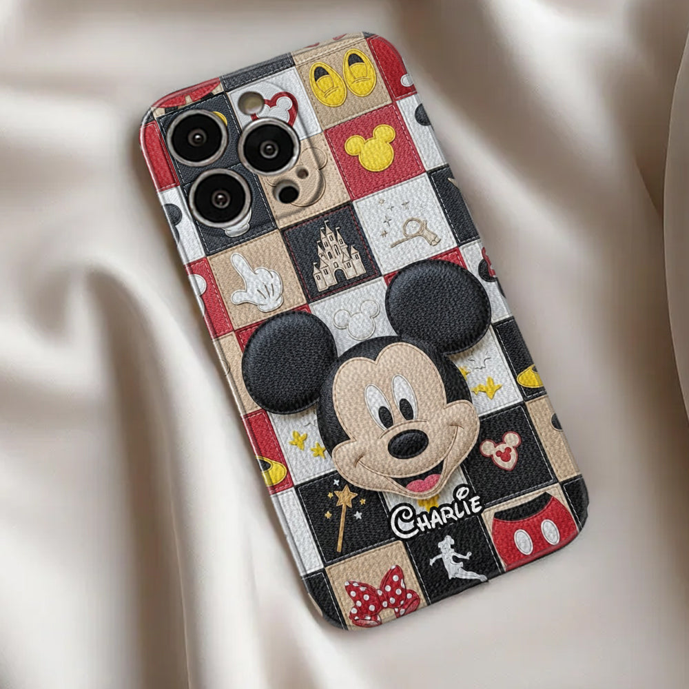 Magical Friends - Personalized Mouse Leather Phone Case