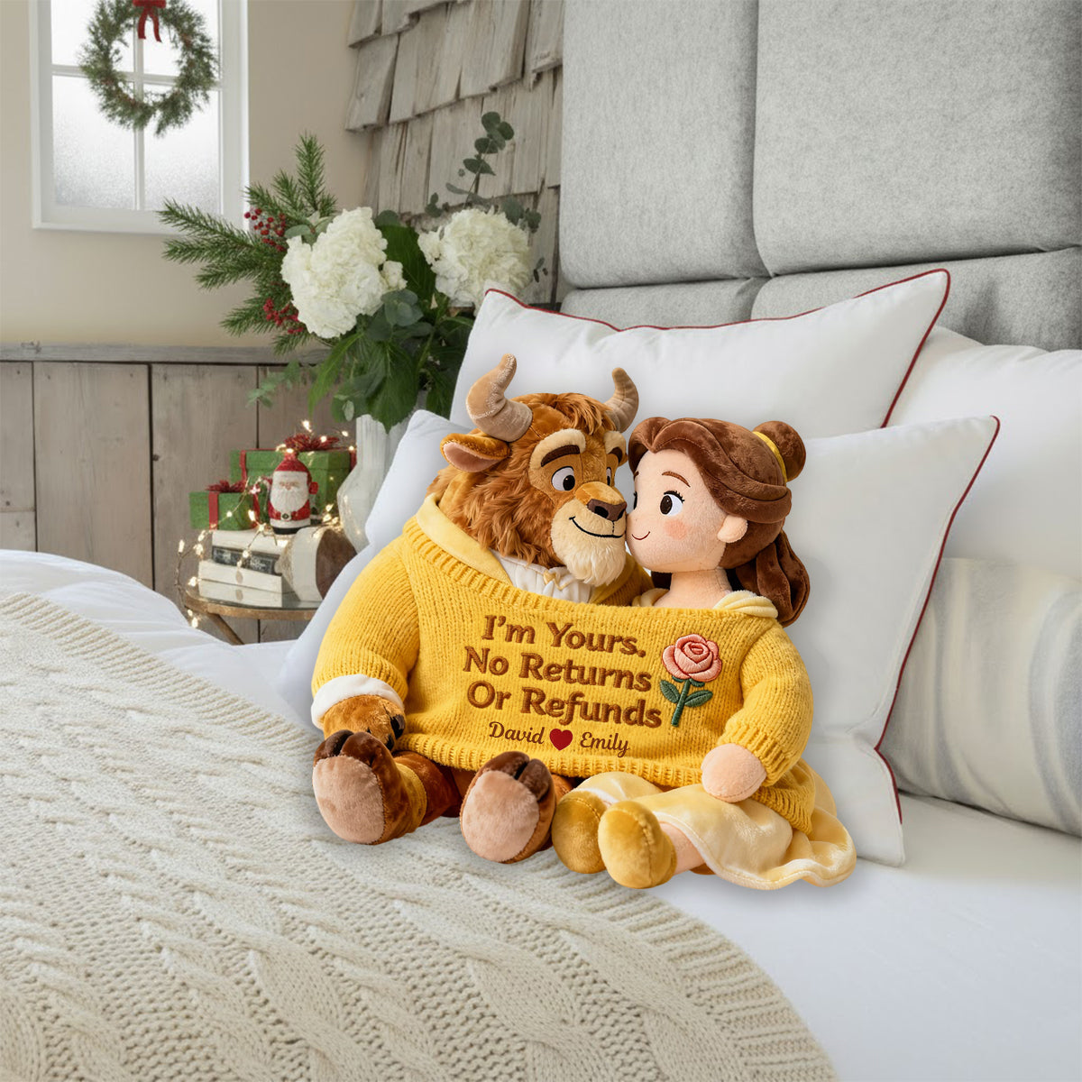 I'm Yours - Personalized Mouse Faux Fur Shaped Pillow