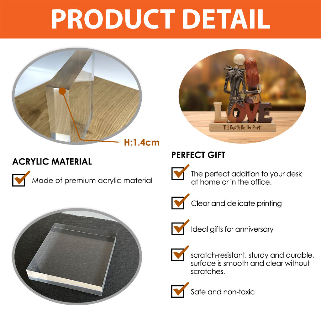 Perfect Gift For Couple - Personalized Nightmare Custom Shaped Acrylic Plaque