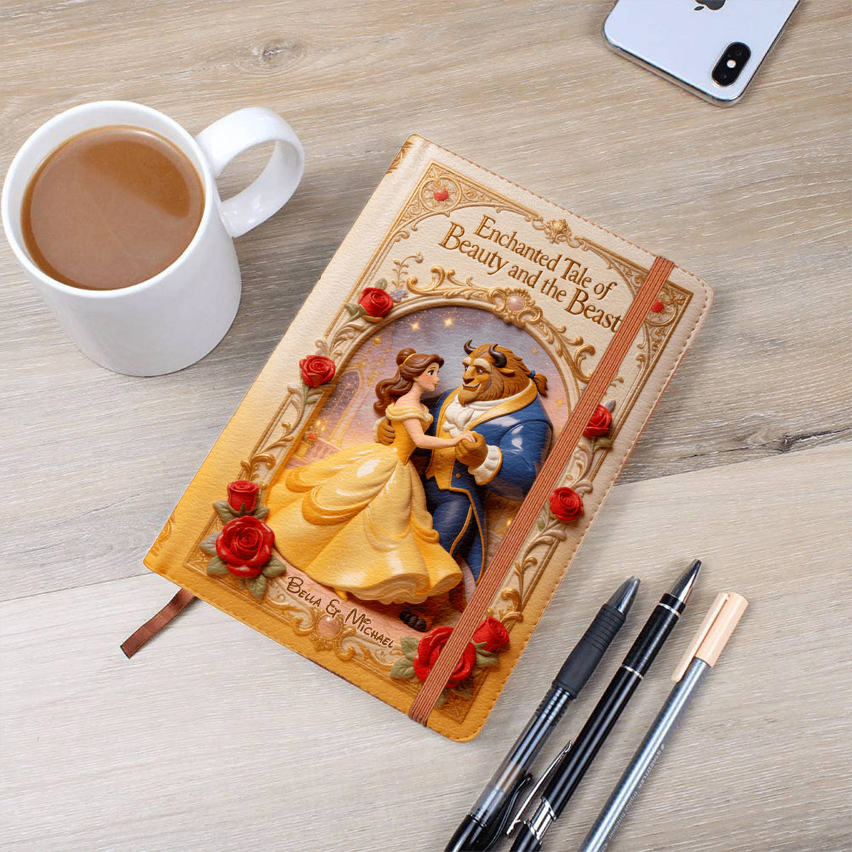 Tale As Old As Time - Personalized Beauty And The Beast Leather Journal