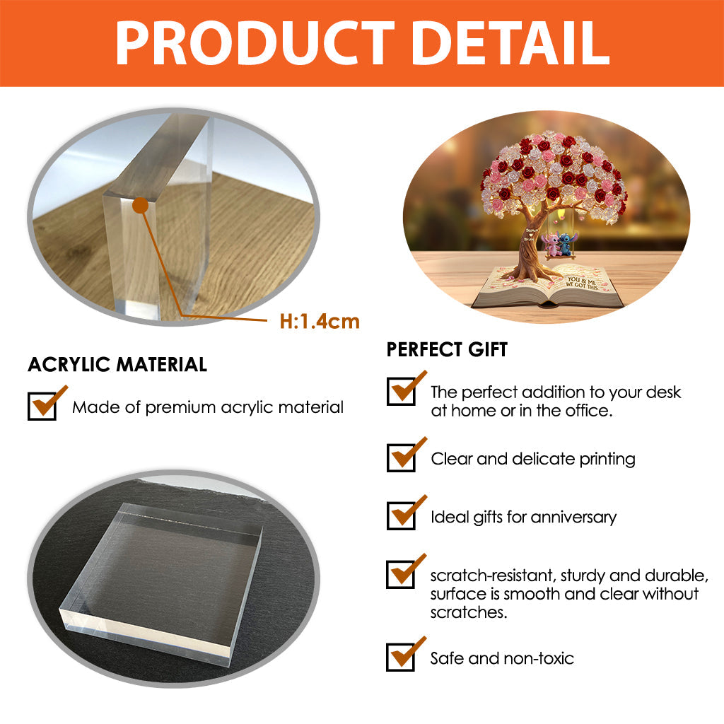 You & Me We Got This - Personalized Ohana Custom Shaped Acrylic Plaque