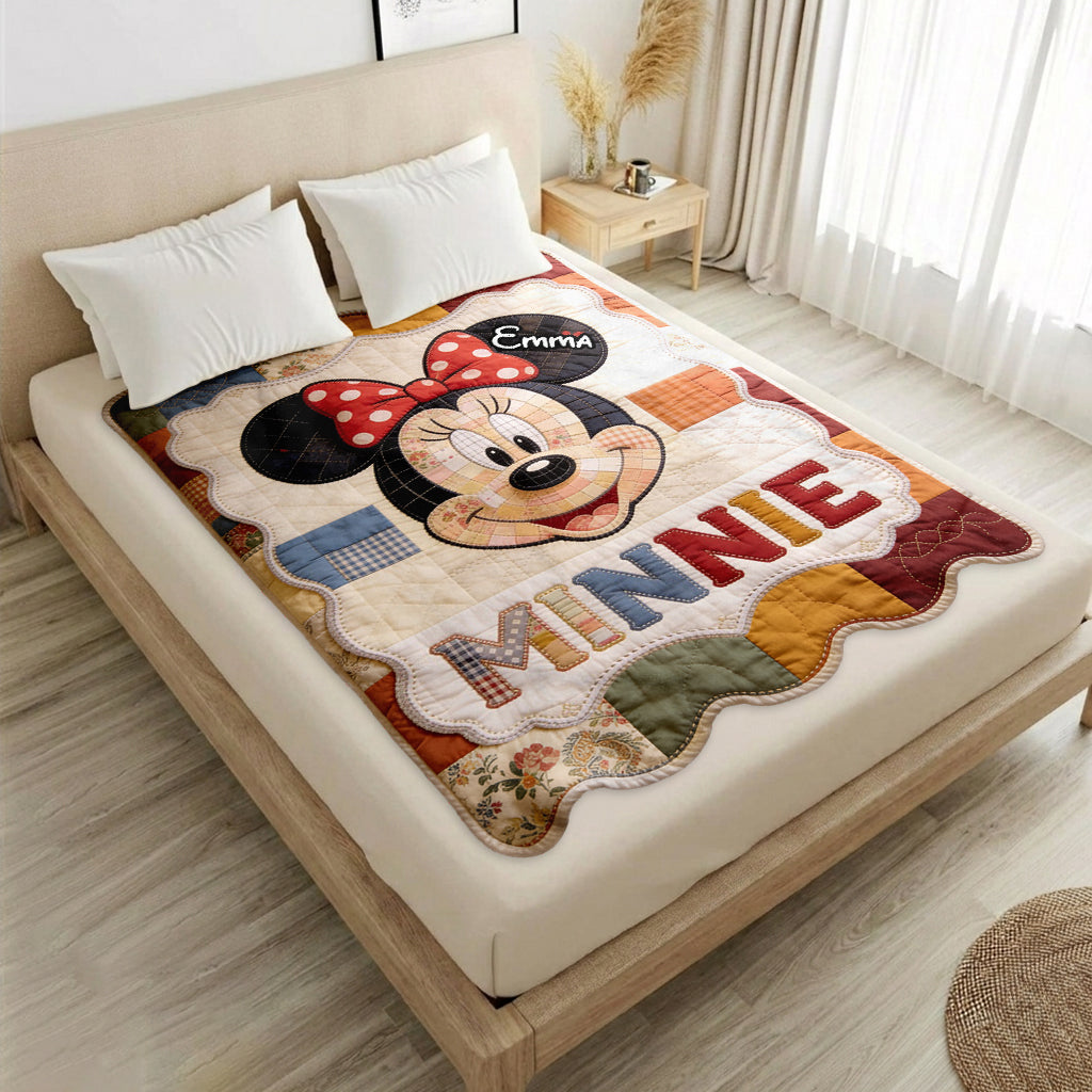 Cozy Vibe Big Ears - Personalized Mouse Shaped Fleece Blanket