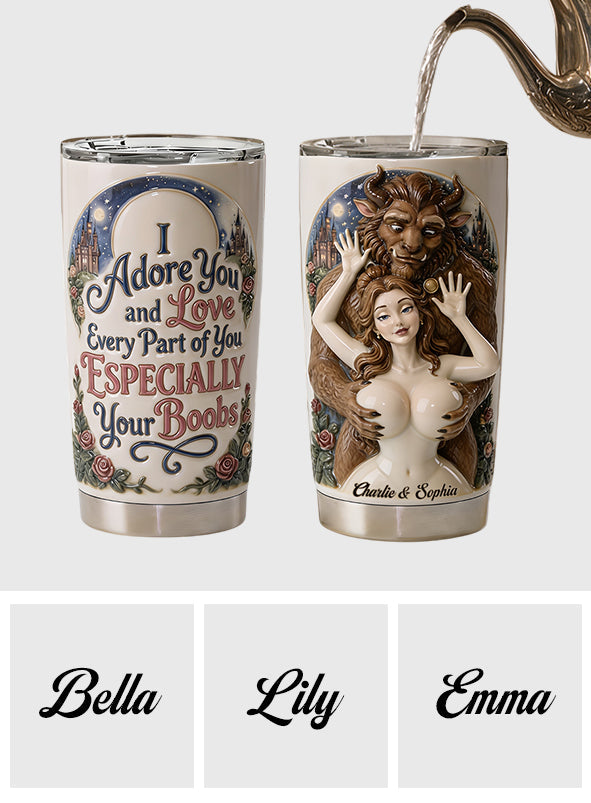 Spicy Fantasy Couple - Personalized Beauty And The Beast Tumbler
