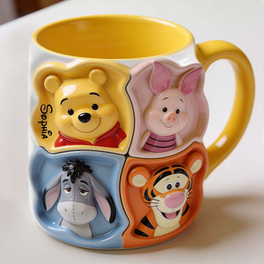 Cute Friends - Personalized Yellow Bear 3D Printed Accent Mug