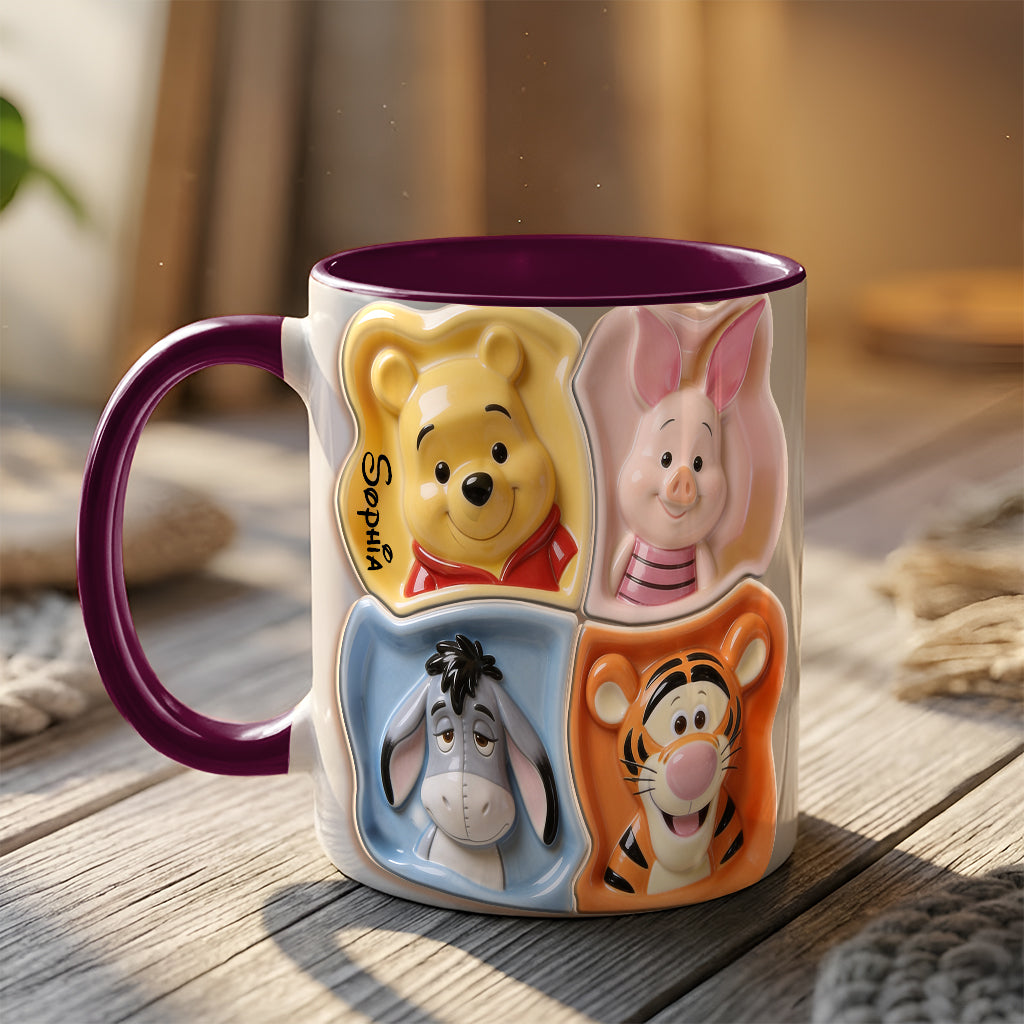 Cute Friends - Personalized Yellow Bear 3D Printed Accent Mug