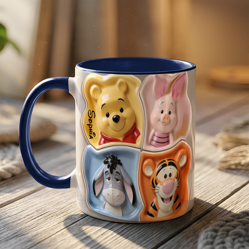 Cute Friends - Personalized Yellow Bear 3D Printed Accent Mug