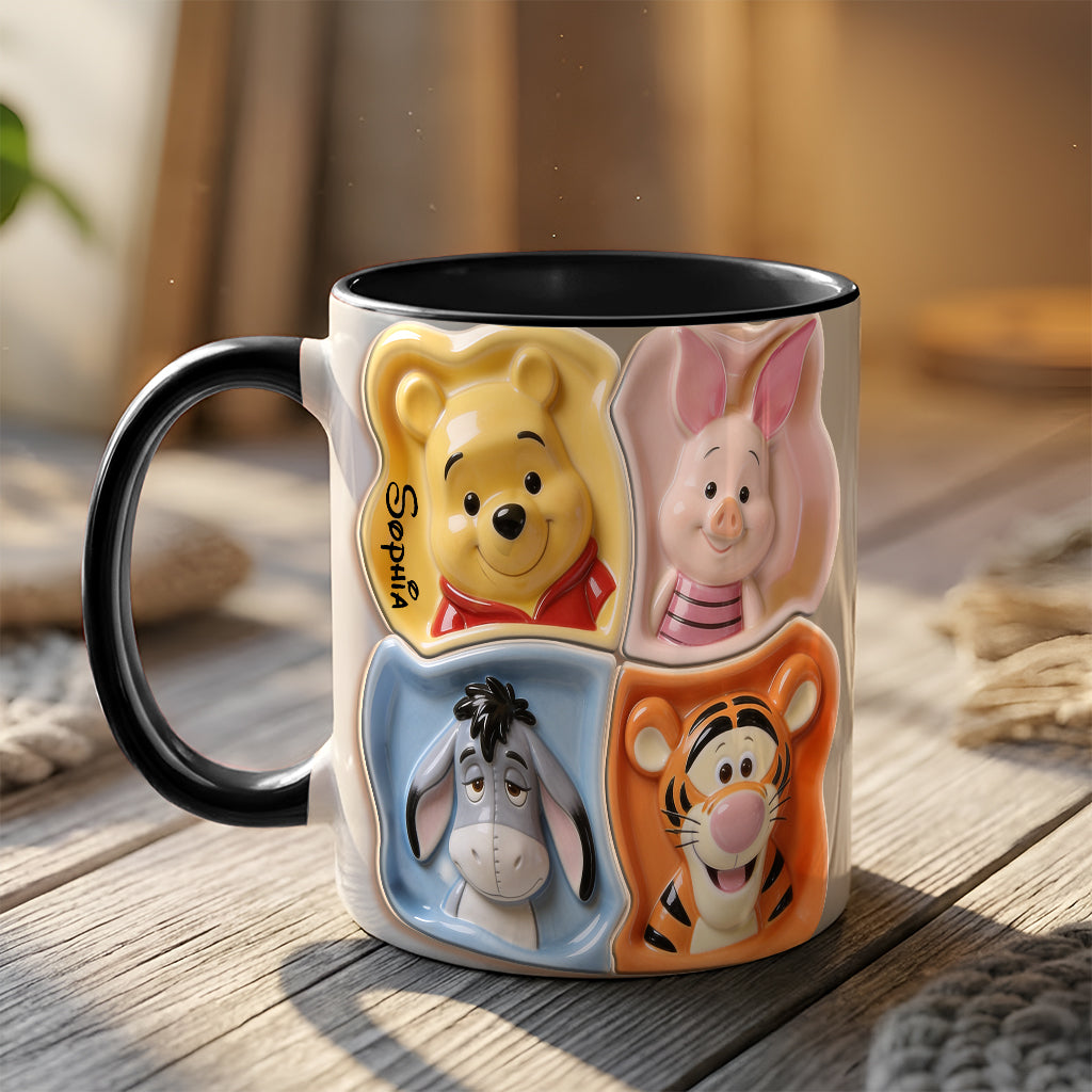 Cute Friends - Personalized Yellow Bear 3D Printed Accent Mug