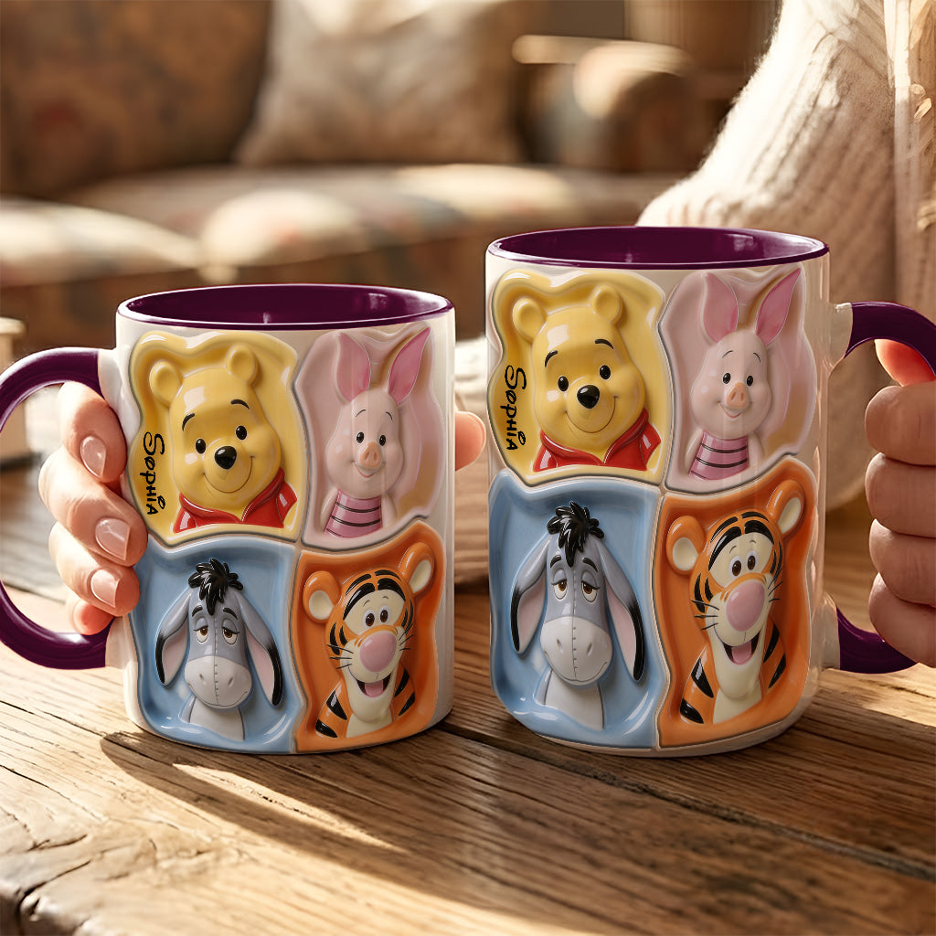 Cute Friends - Personalized Yellow Bear 3D Printed Accent Mug