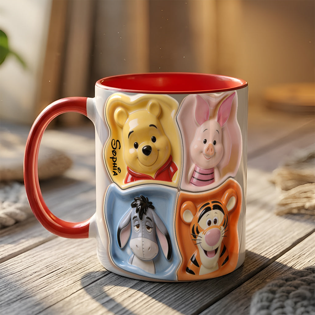 Cute Friends - Personalized Yellow Bear 3D Printed Accent Mug