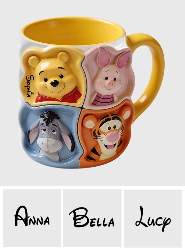 Cute Friends - Personalized Yellow Bear 3D Printed Accent Mug