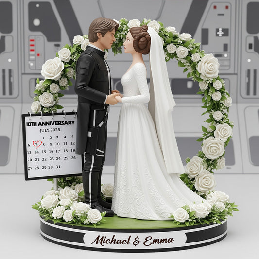 Happy Anniversary, Anniversary Gift For Star Fights Loving Husband/ Wife... - Personalized The Force Custom Shaped Acrylic Plaque
