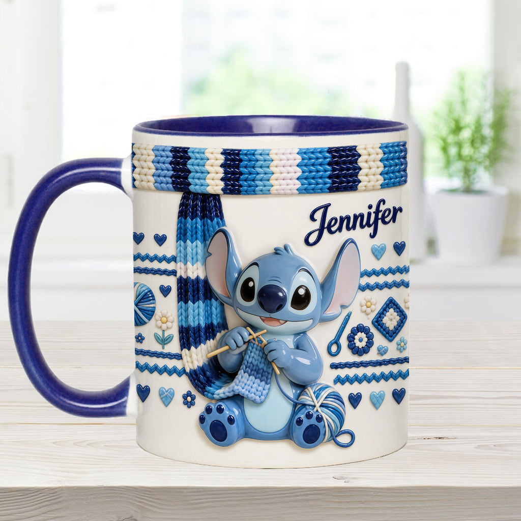 Ohana Loves Crocheting - Personalized Ohana Accent Mug & Coaster