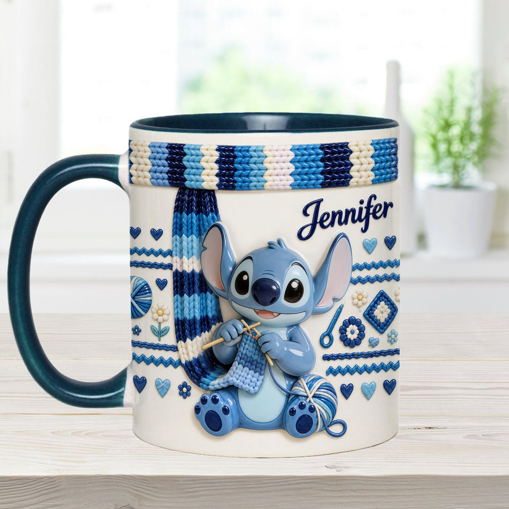 Ohana Loves Crocheting - Personalized Ohana Accent Mug & Coaster
