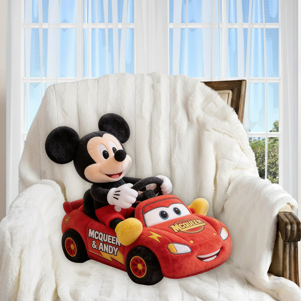 Cute Racing - Personalized Racing Lover Premium Faux Fur Pillow