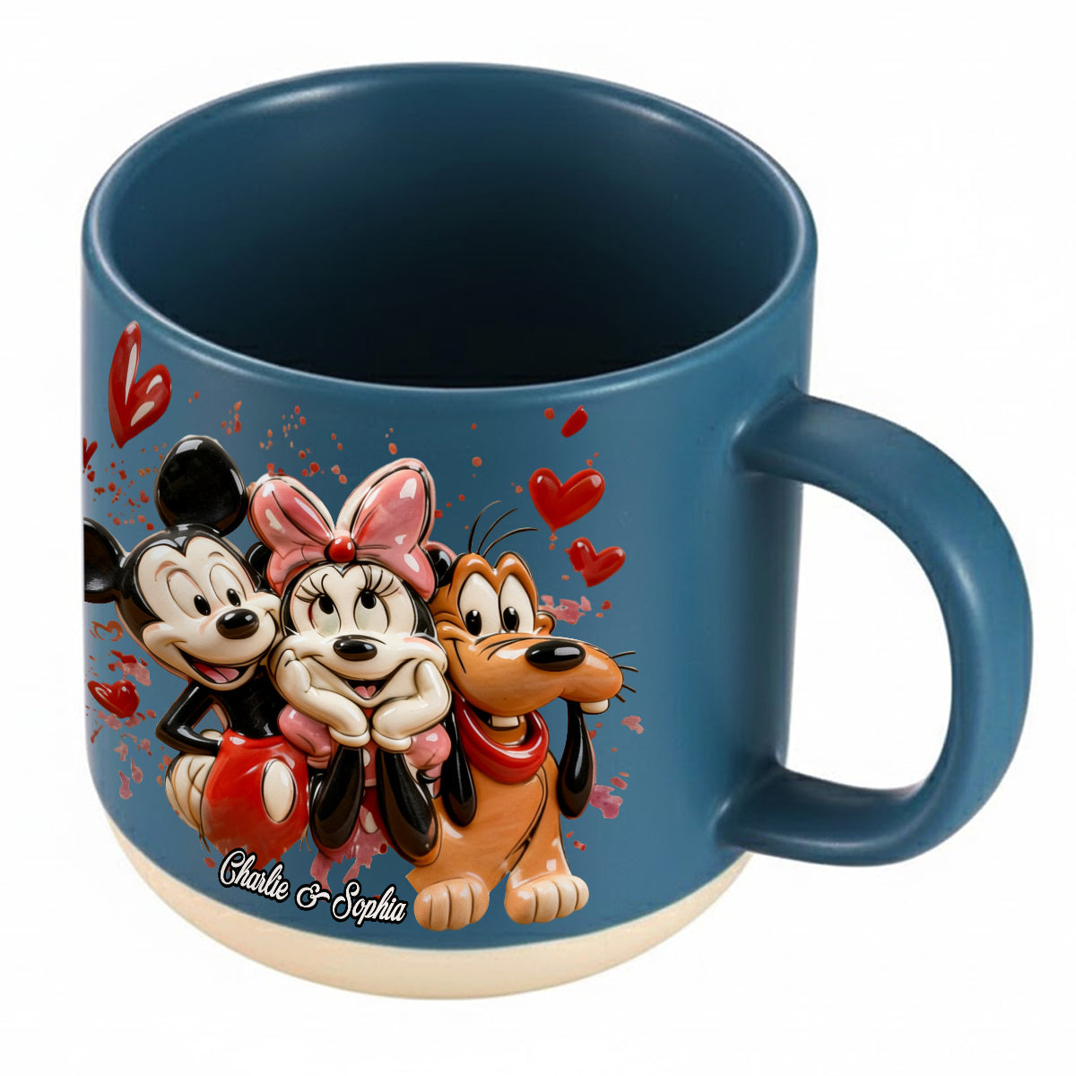 You And Me - Personalized Mouse Printed Pottery Mug