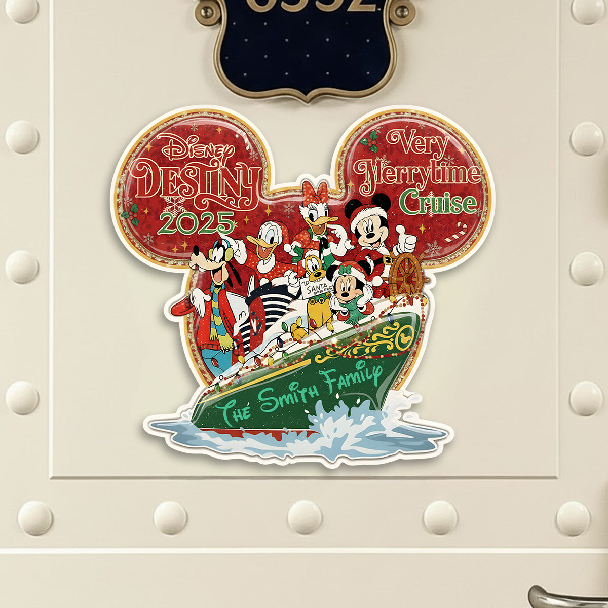 Mickey & Friends Family Trip Cruise - Very Merrytime Cruise - Personalized Mouse Magnet