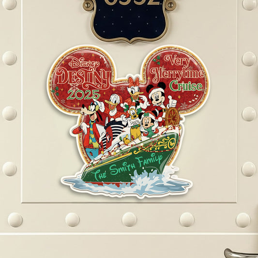 Mickey & Friends Family Trip Cruise - Very Merrytime Cruise - Personalized Mouse Magnet
