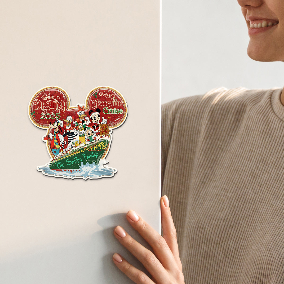 Mickey & Friends Family Trip Cruise - Very Merrytime Cruise - Personalized Mouse Magnet