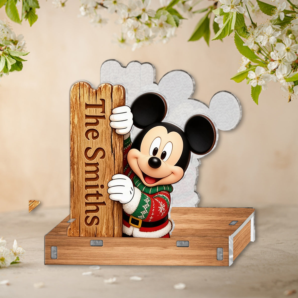 Merry Christmas - Personalized Mouse Napkin Holder
