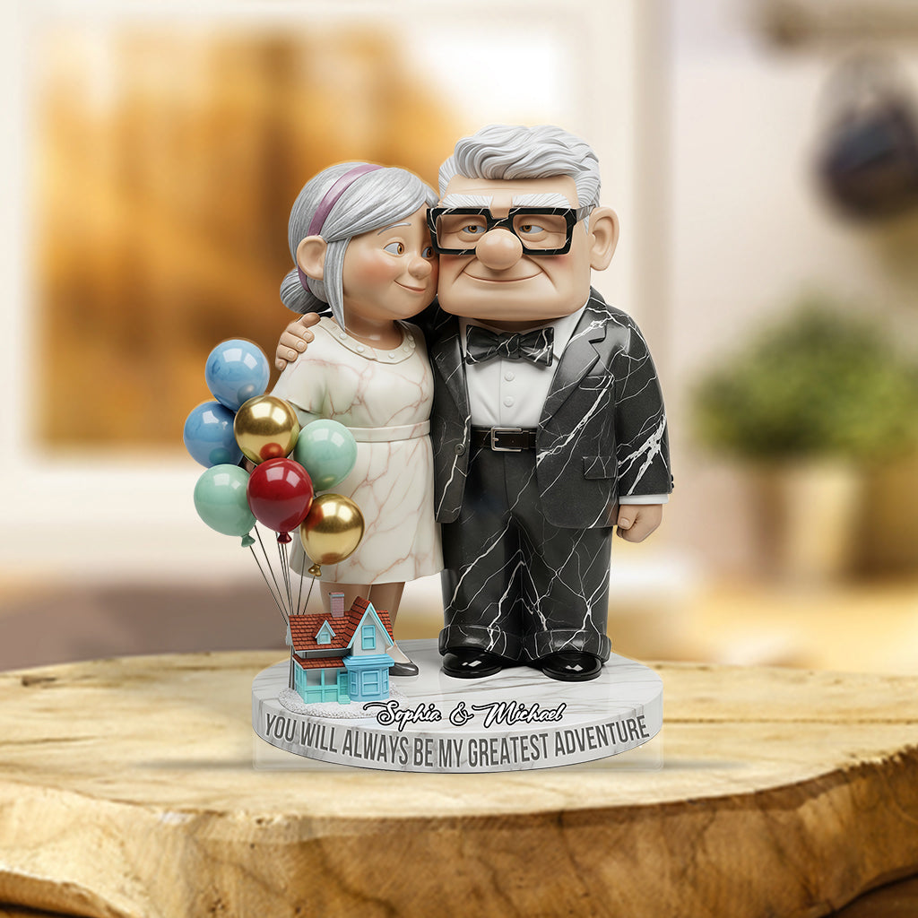 You Are My Greatest Adventure - Personalized Couple Custom Shaped Acrylic Plaque