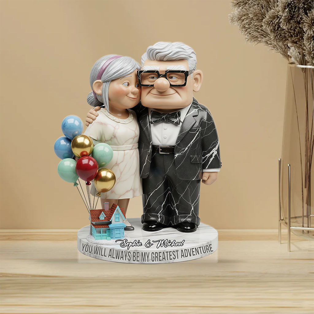 You Are My Greatest Adventure - Personalized Couple Custom Shaped Acrylic Plaque