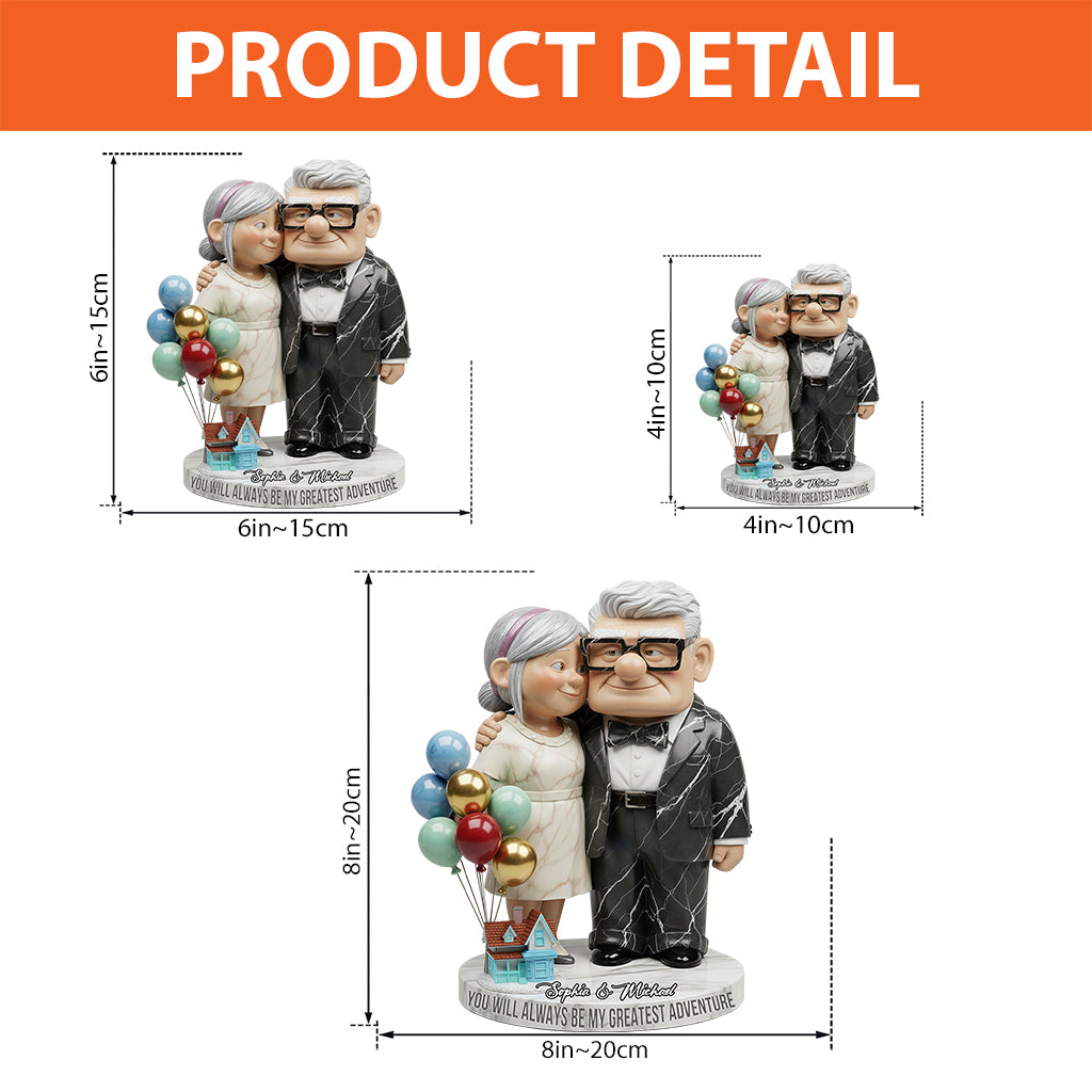 You Are My Greatest Adventure - Personalized Couple Custom Shaped Acrylic Plaque