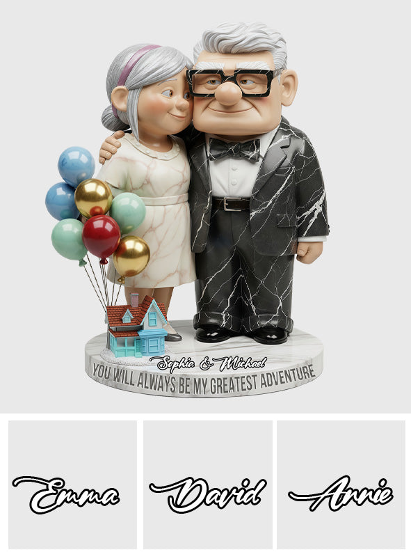 You Are My Greatest Adventure - Personalized Couple Custom Shaped Acrylic Plaque