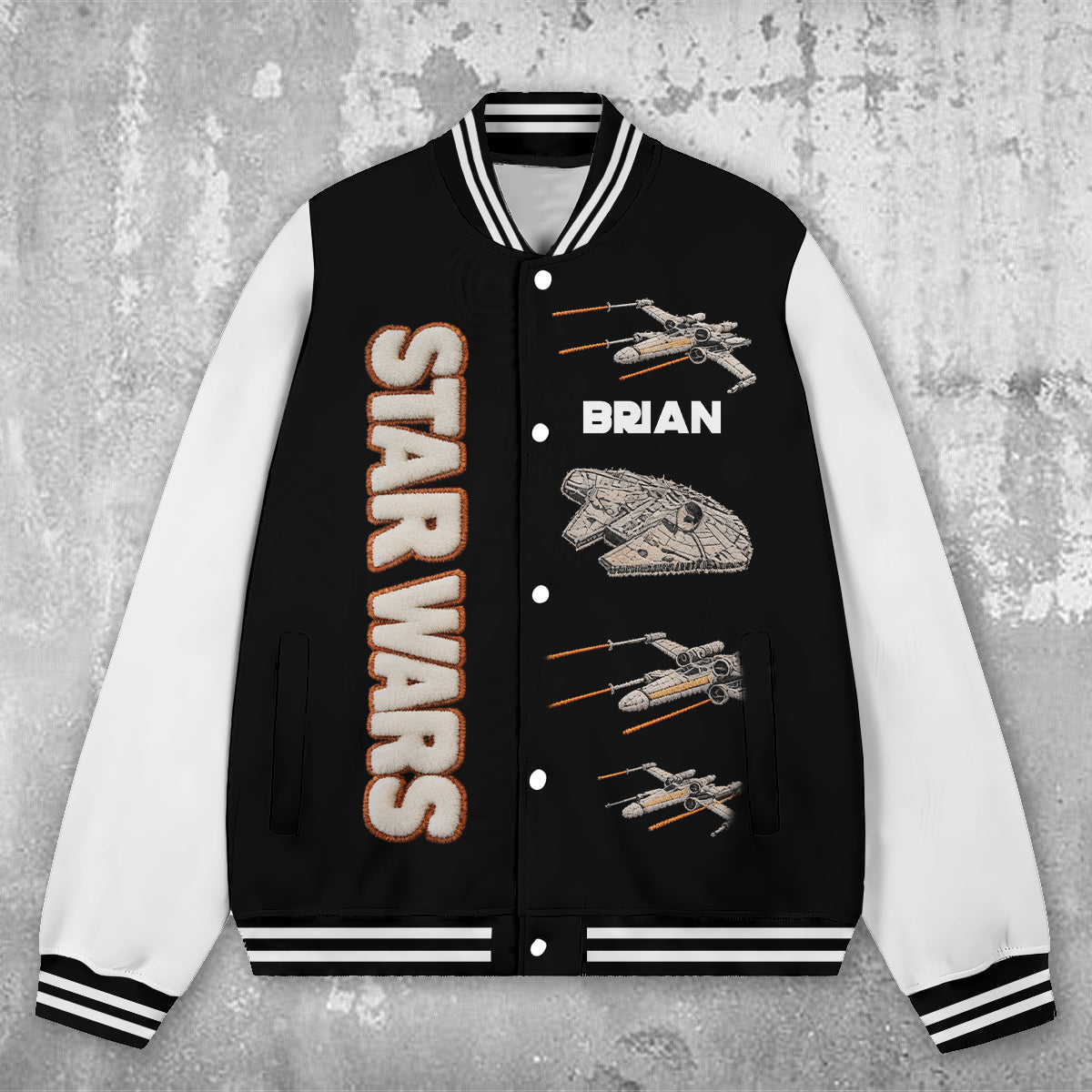 Pew Pew Pew - Personalized The Force Varsity Jacket