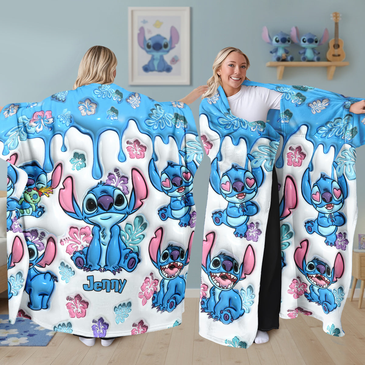 Ohana Means Family - Personalized Ohana Wearable Blanket