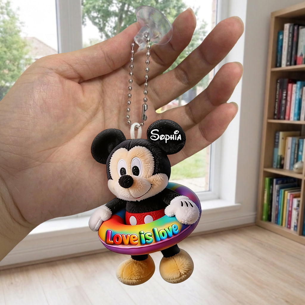 Love Is Love - Personalized LGBT Support Tumbler With Plush Charm