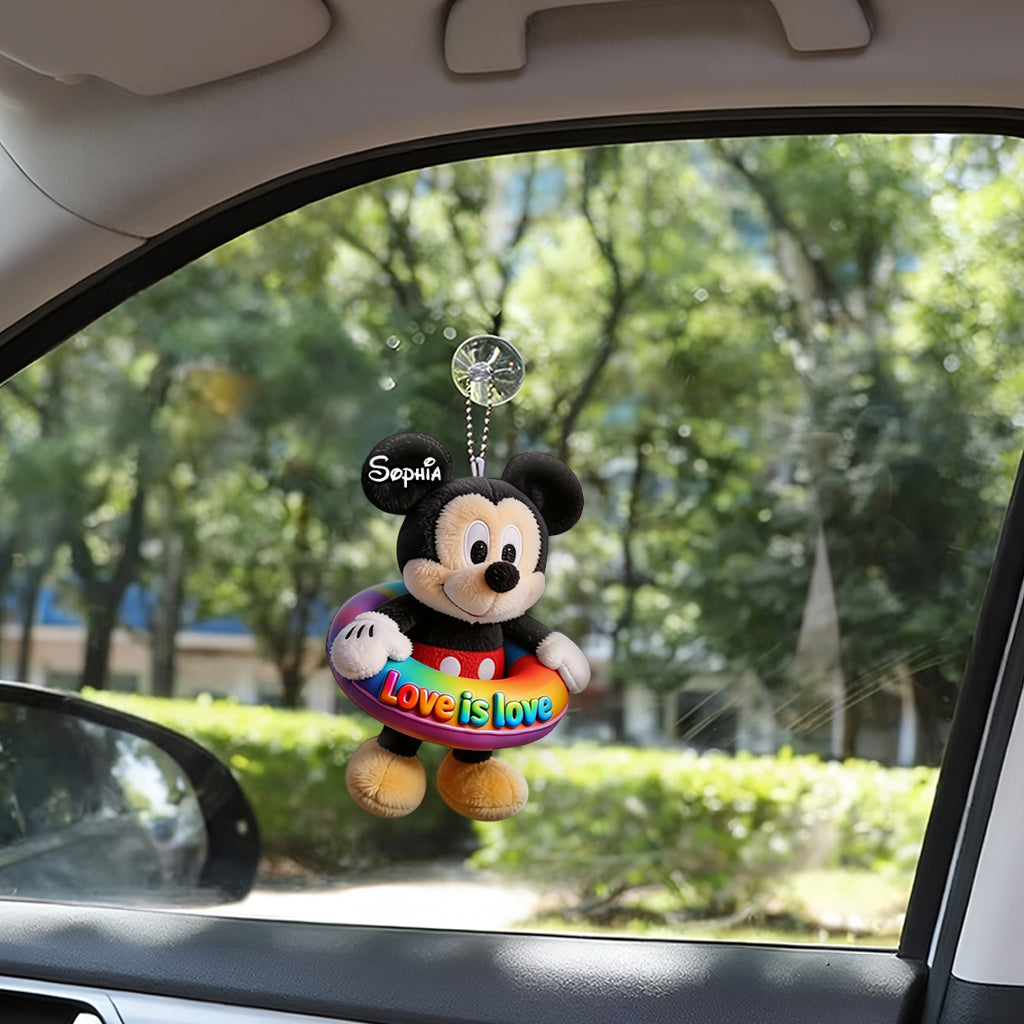 Love Is Love - Personalized LGBT Support Tumbler With Plush Charm