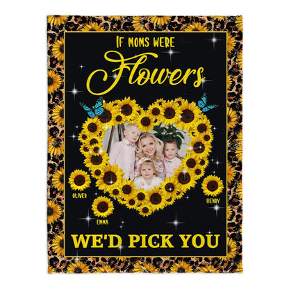 Whenever You Touch This Heart - Gift for mom, wife - Personalized Blanket